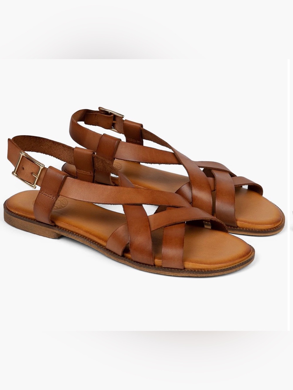 Penelope Chilvers Buttercup Slingback Tan Leather Sandals Size 7